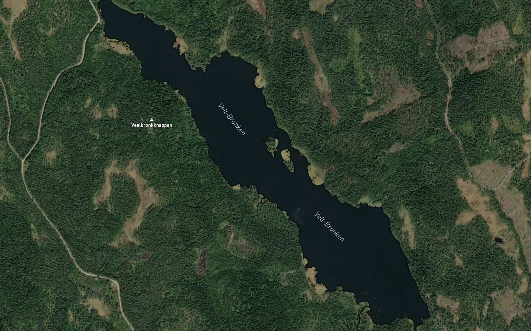 Satellite map of the Velt-Bronken