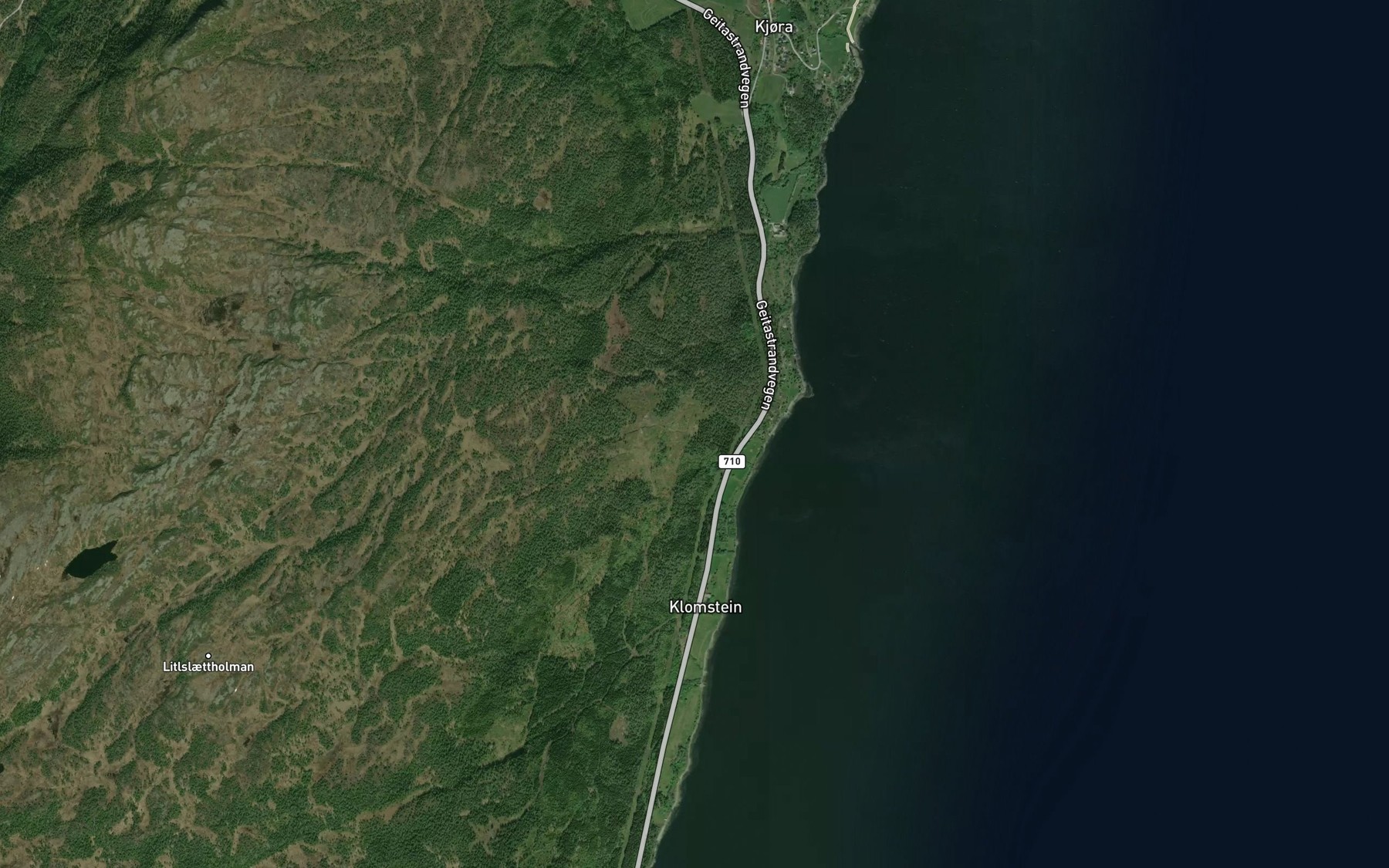 Satellite map of the Ytterbekken