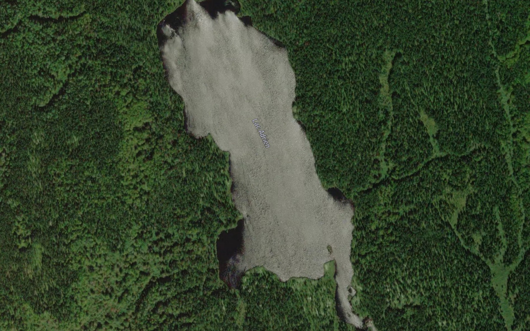 Satellite map of the Lac Adrien