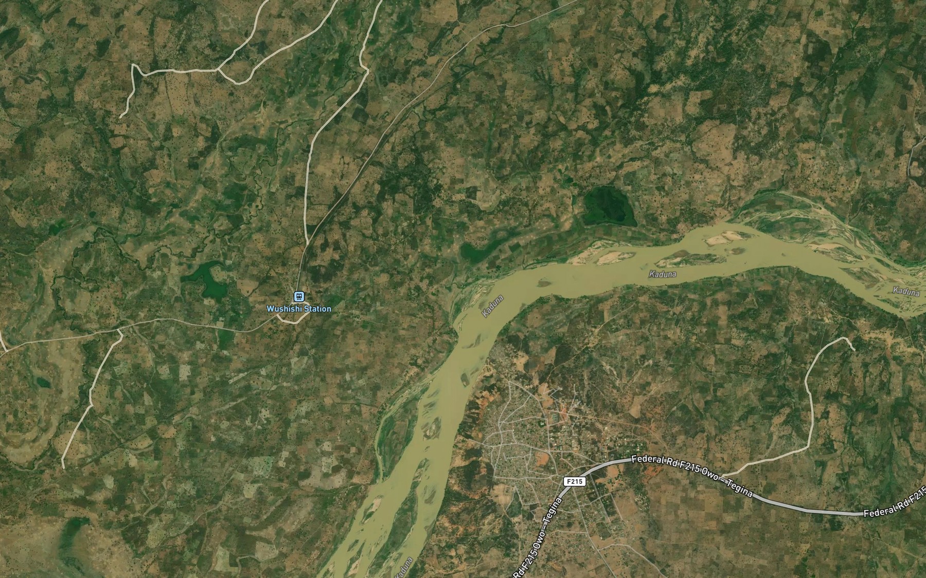 Satellite map of the River Kutunku