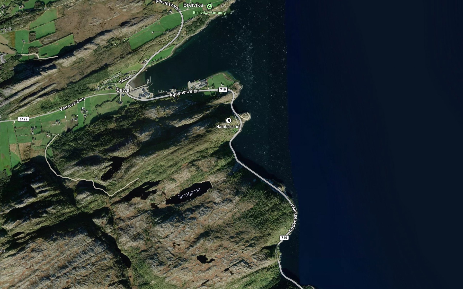 Satellite map of the Steinvika