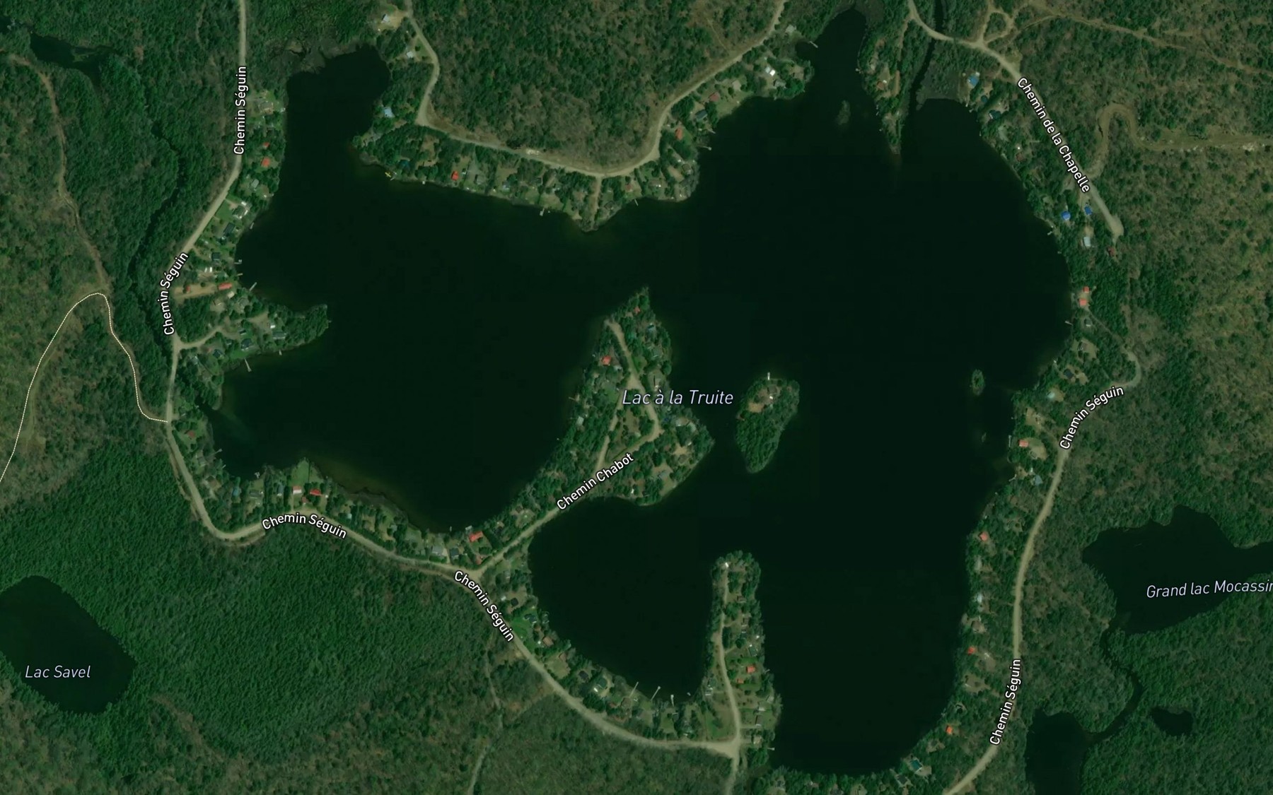 Satellite map of the Lac a la Truite