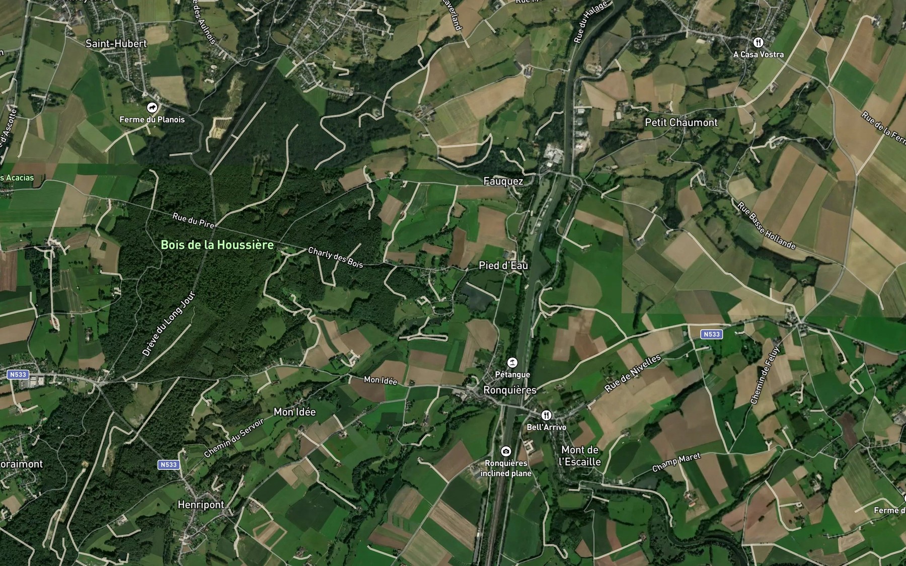 Satellite map of the Servoir
