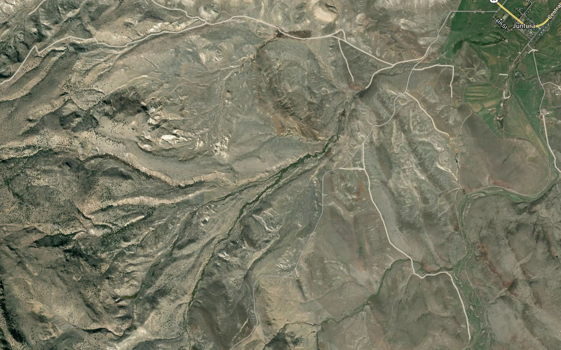 Satellite map of the Poison Creek