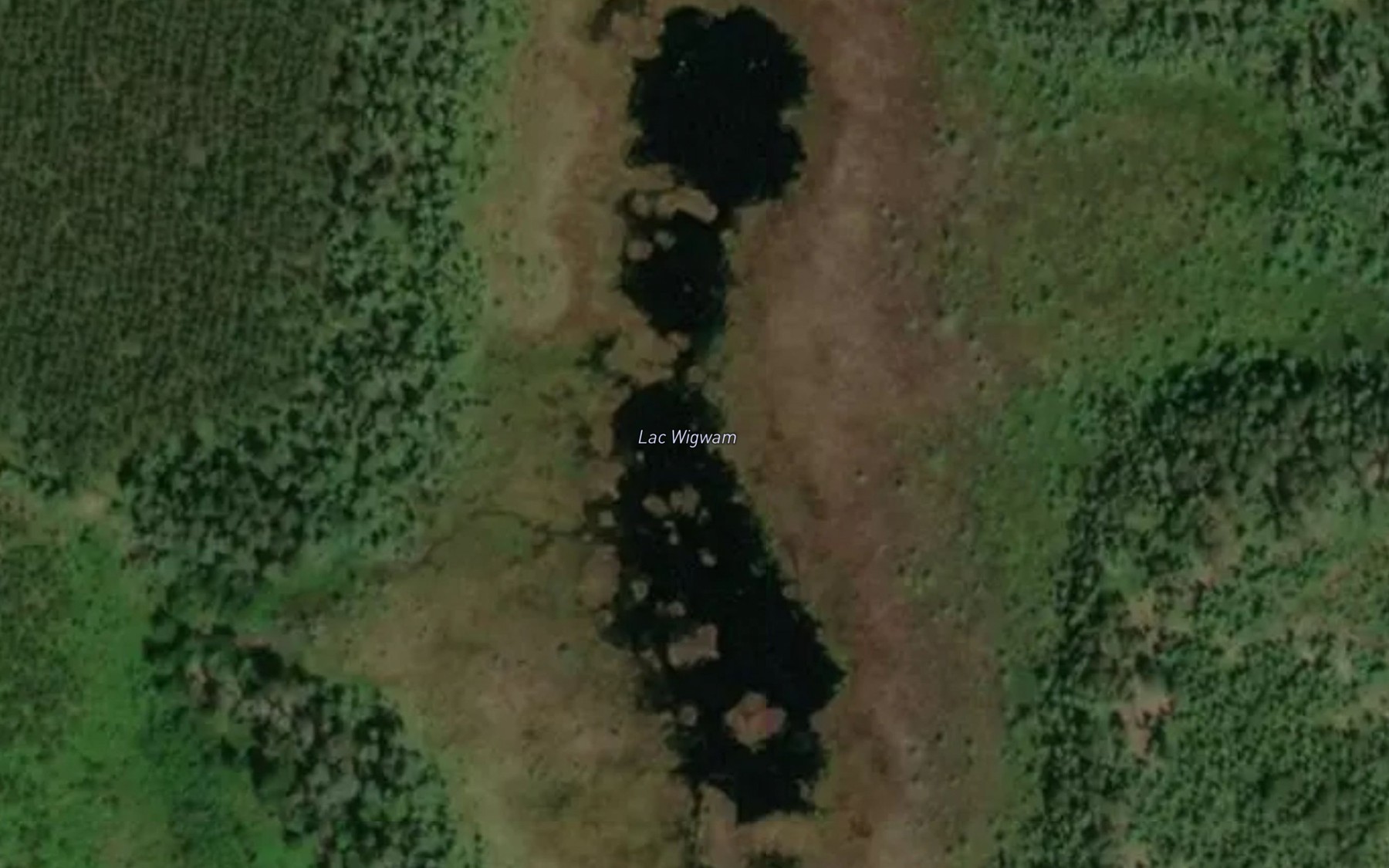 Satellite map of the Lac Wigwam