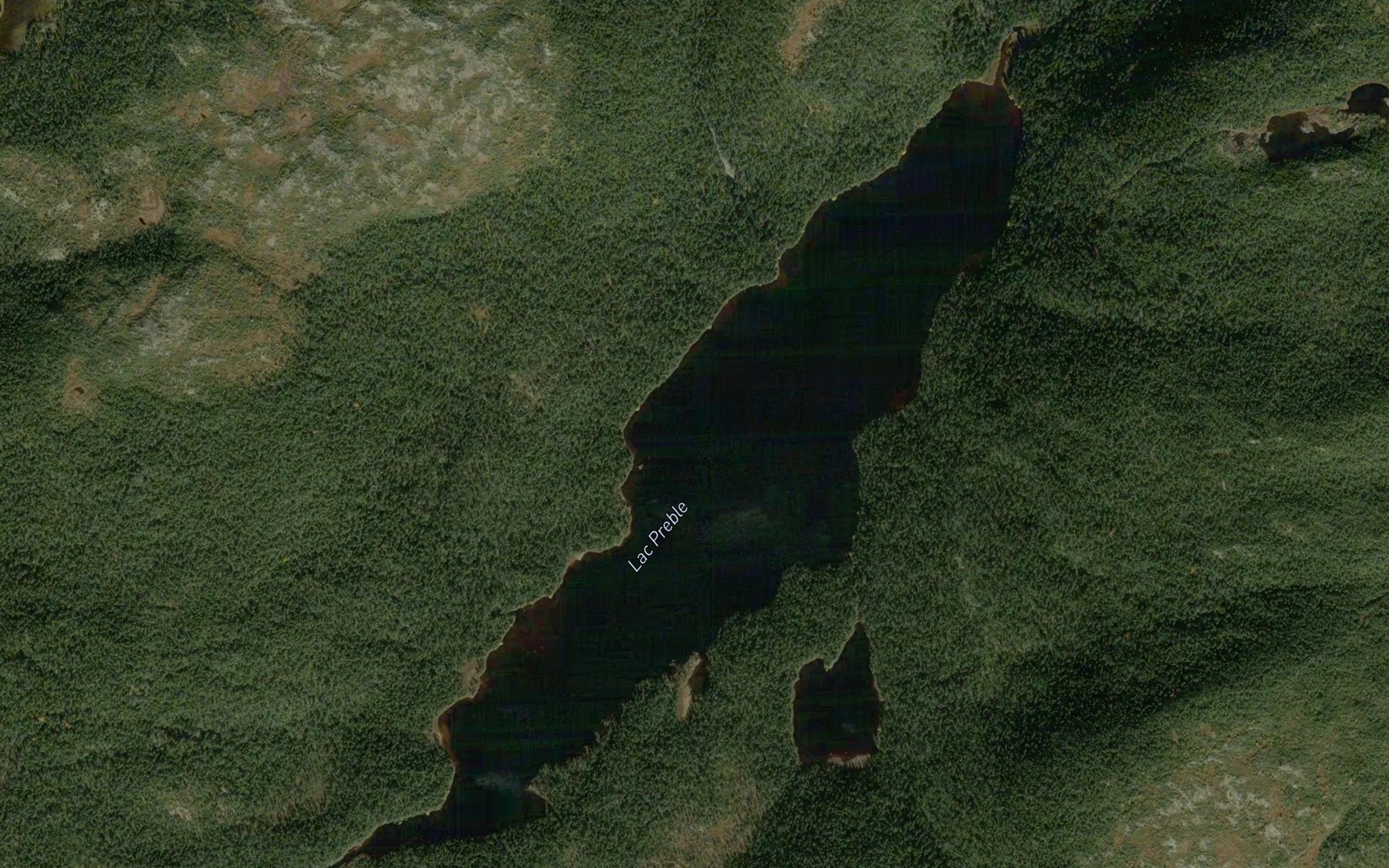 Satellite map of the Lac Preble