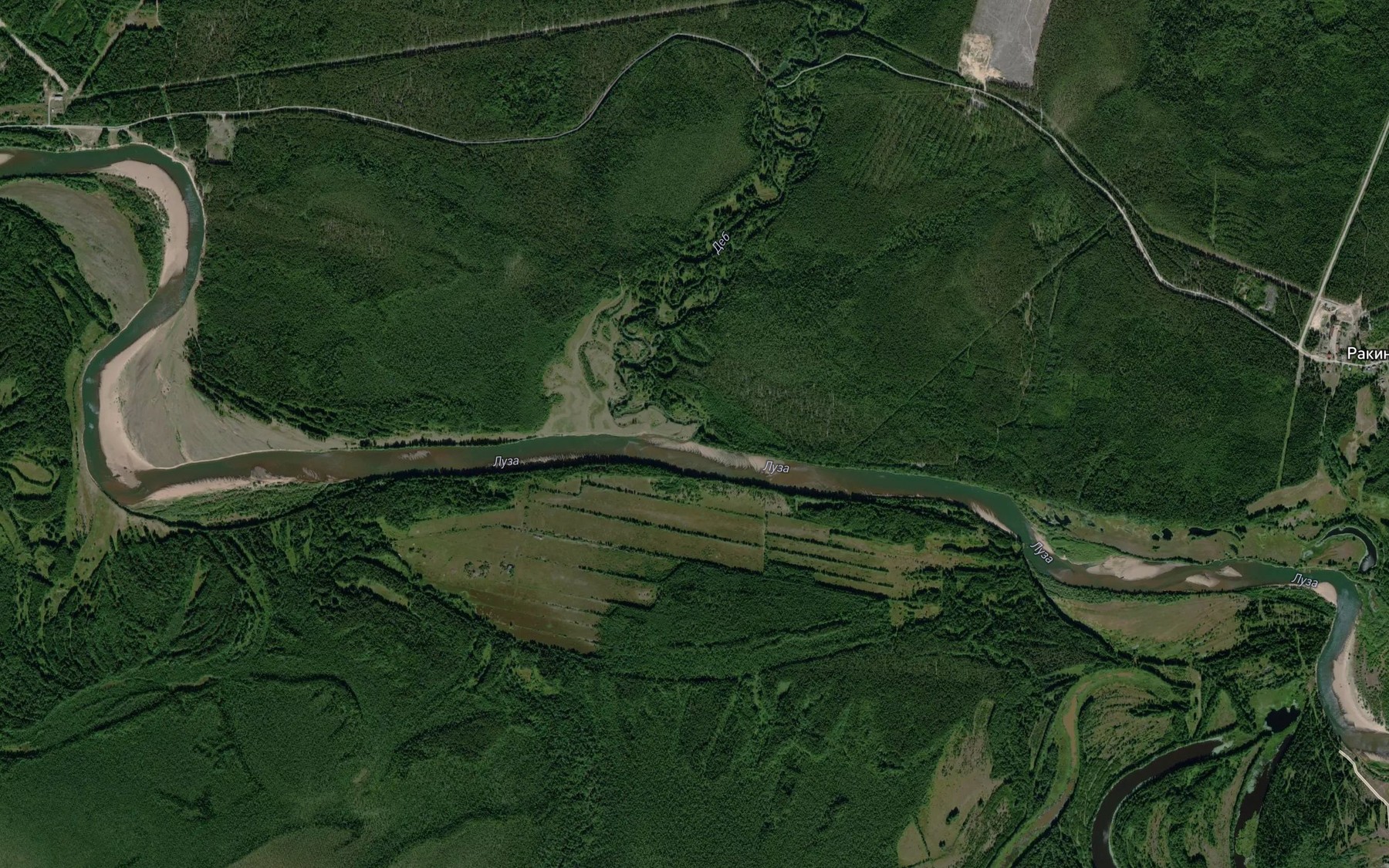 Satellite map of the Deb