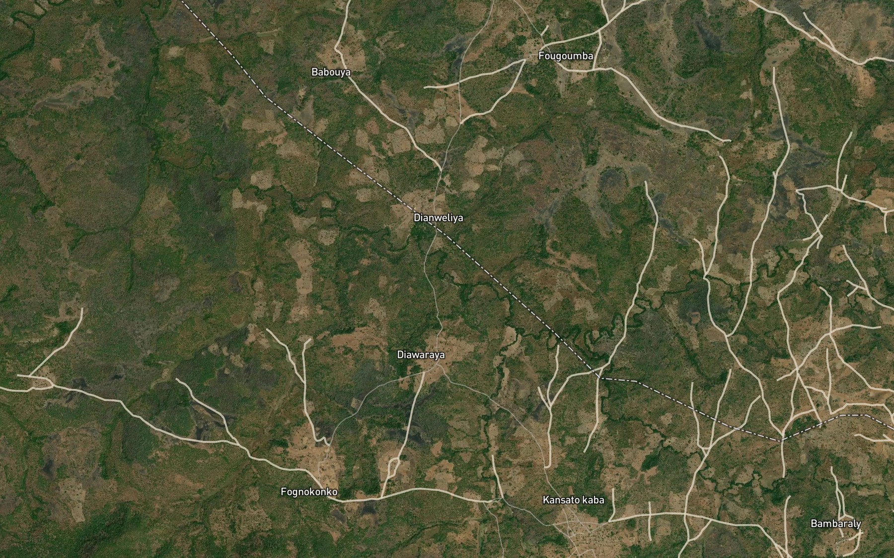 Satellite map of the Boumeko