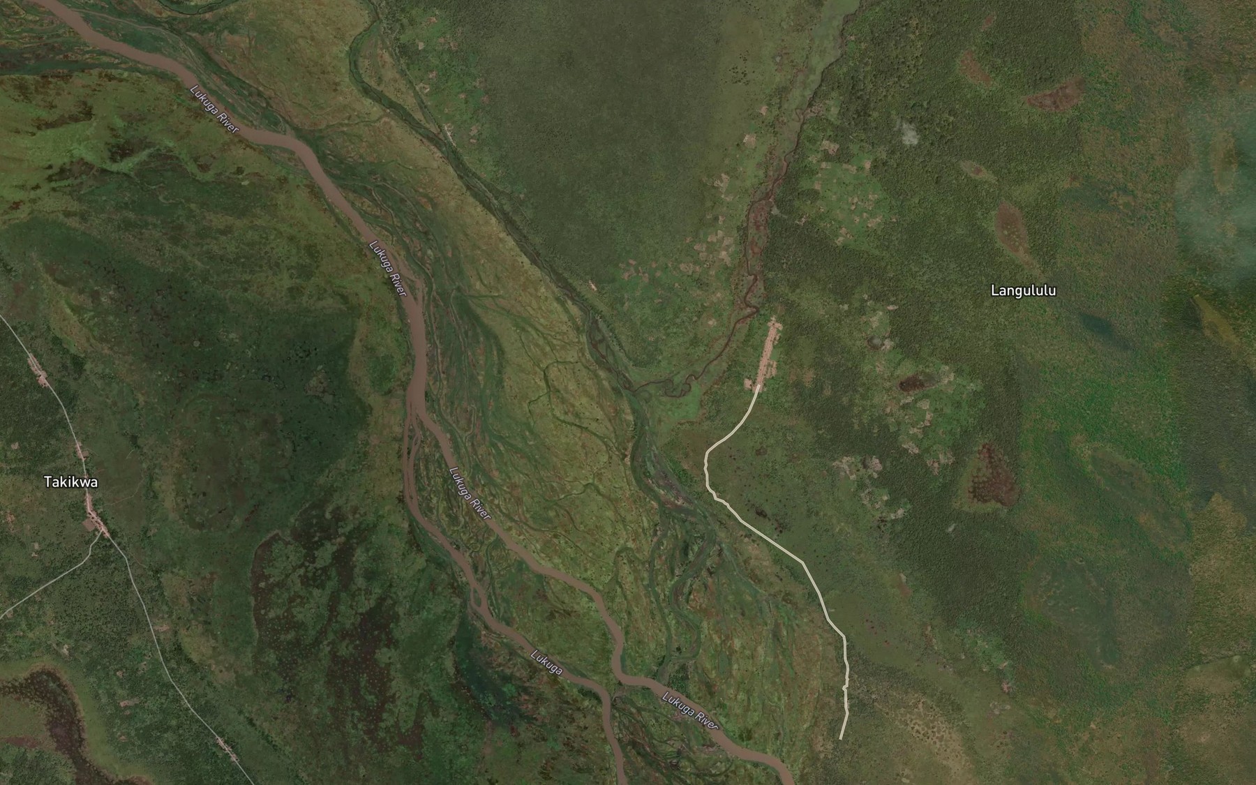 Satellite map of the Lufwango