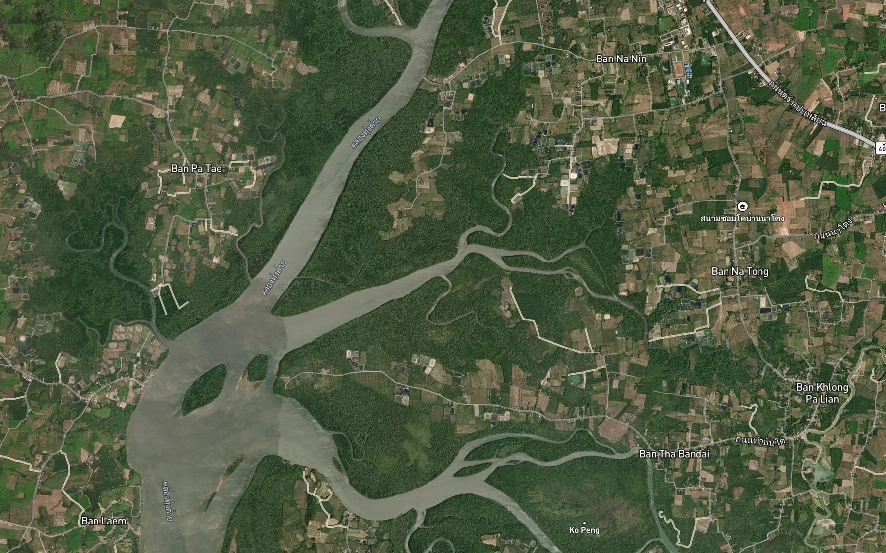 Satellite map of the Khlong Yakha Thai