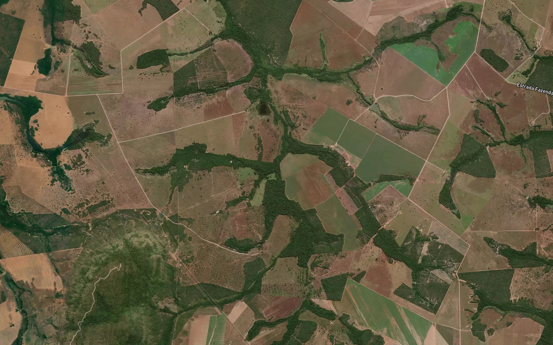Satellite map of the Corrego Papagaio