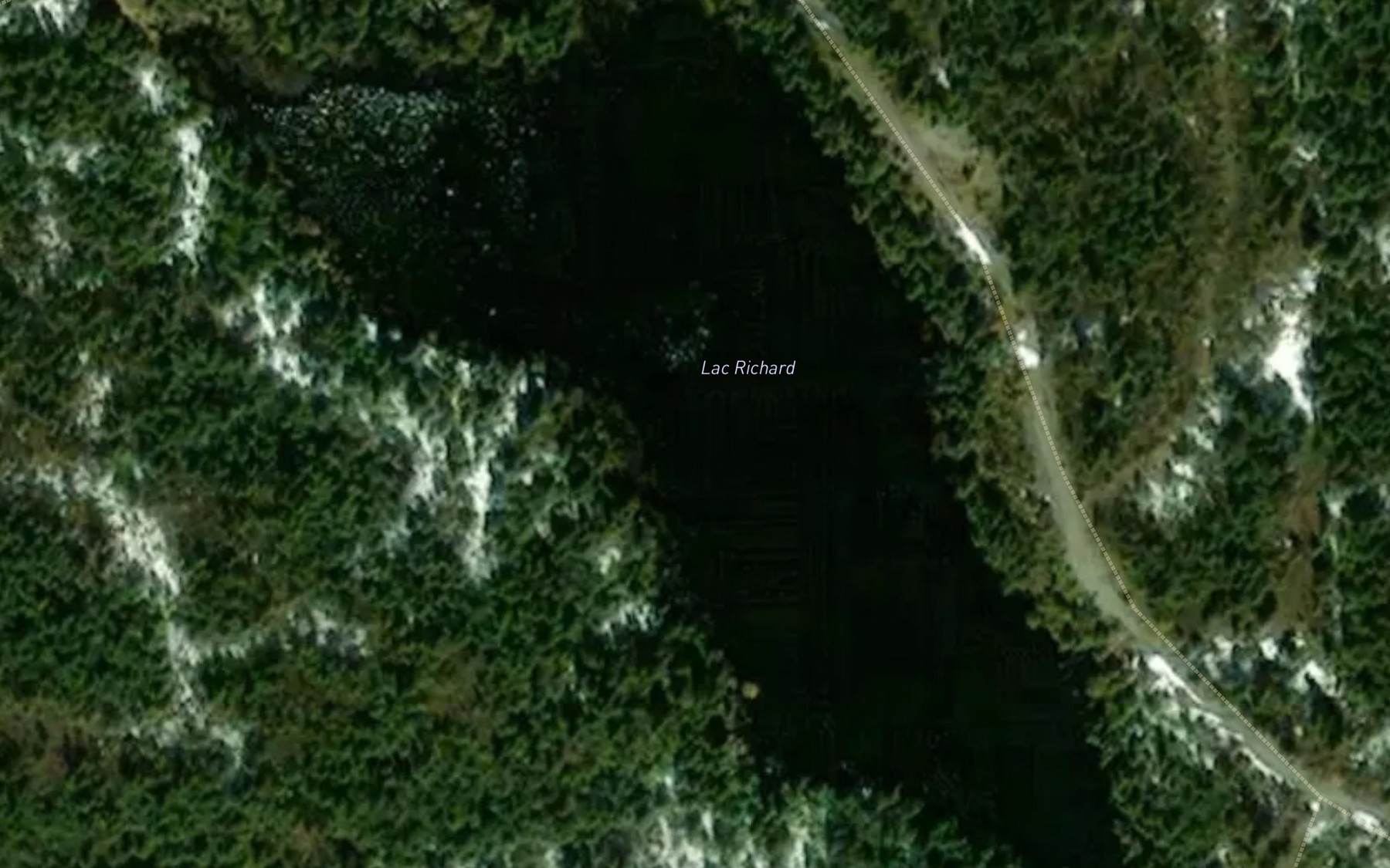 Satellite map of the Lac Richard