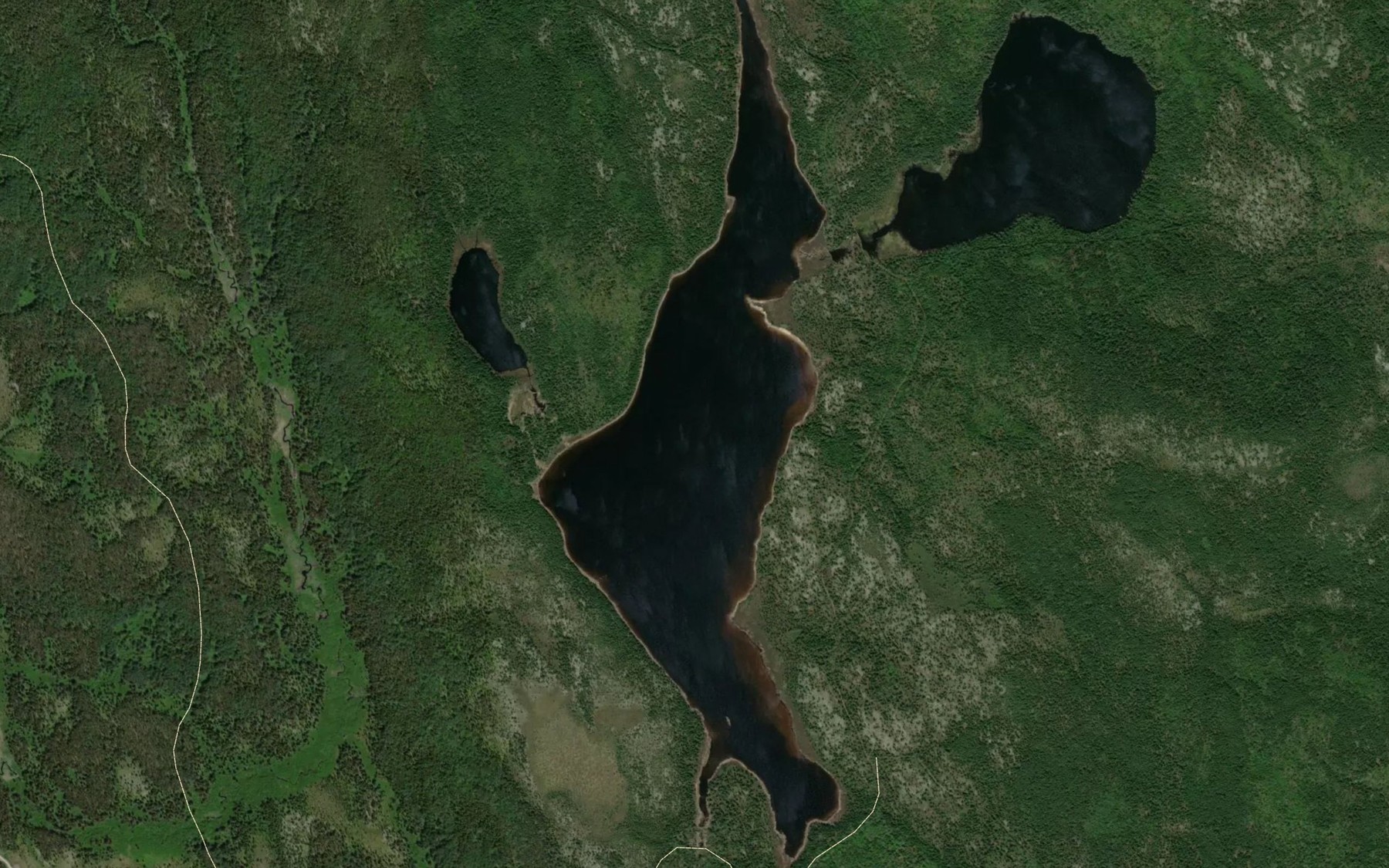 Satellite map of the Grand lac Bonhomme