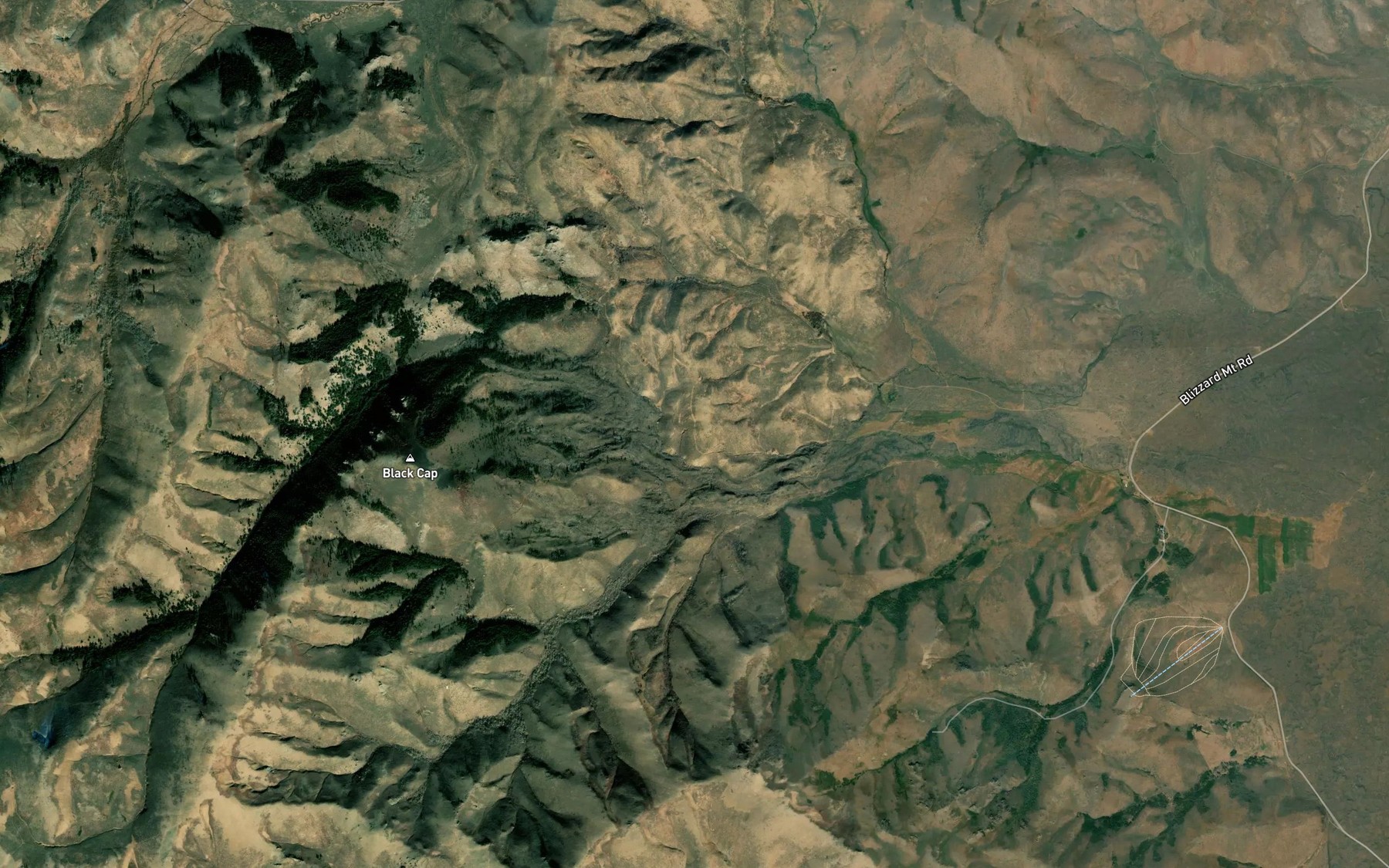 Satellite map of the Martins Ditch