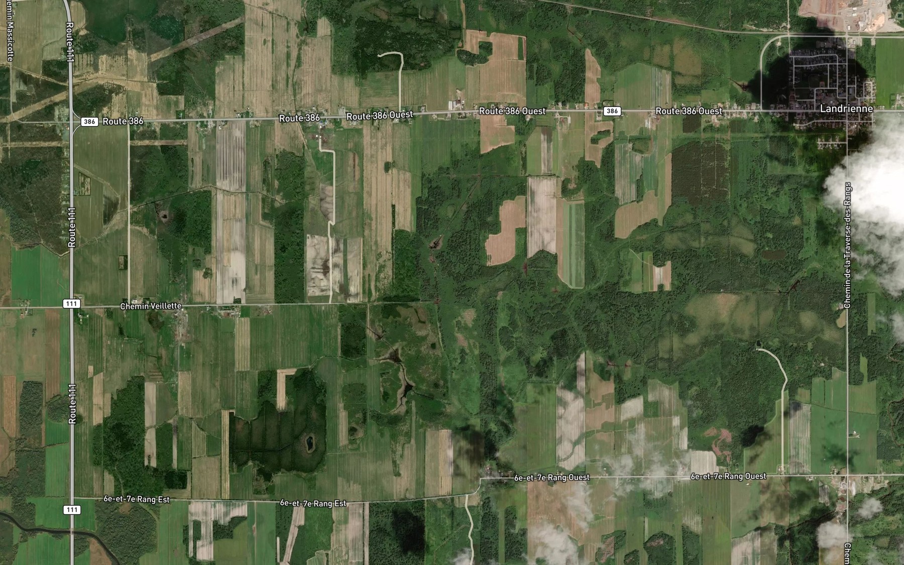 Satellite map of the Cours d'eau du Huitieme Rang