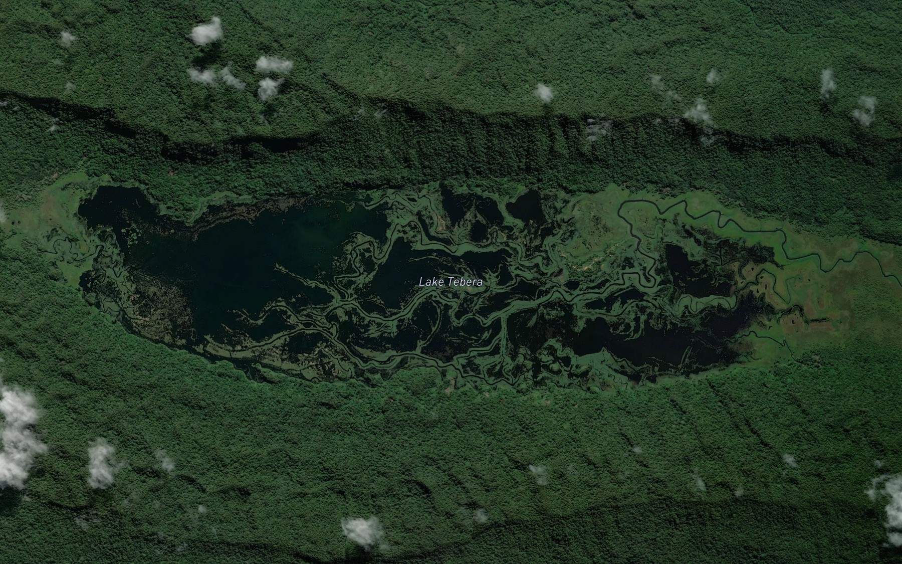 Satellite map of the Lake Tebera