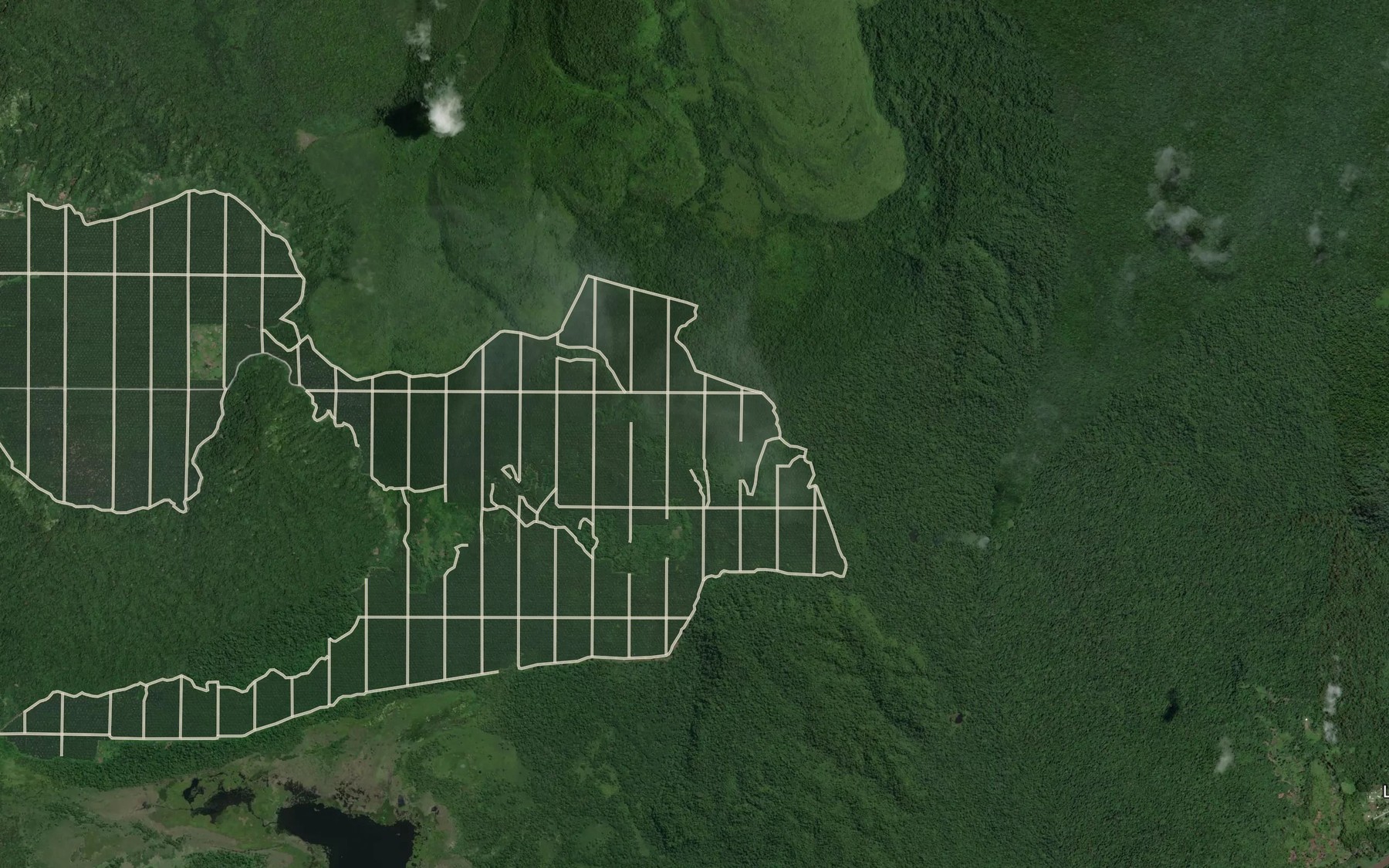 Satellite map of the Lalili Creek
