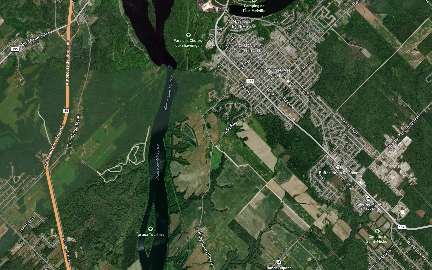 Satellite map of the Cours d'eau Dufour