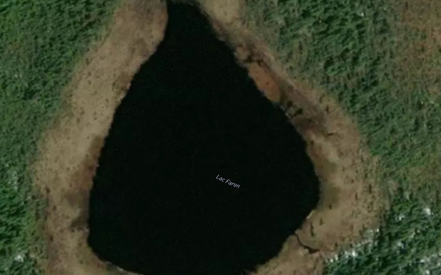 Satellite map of the Lac Faron