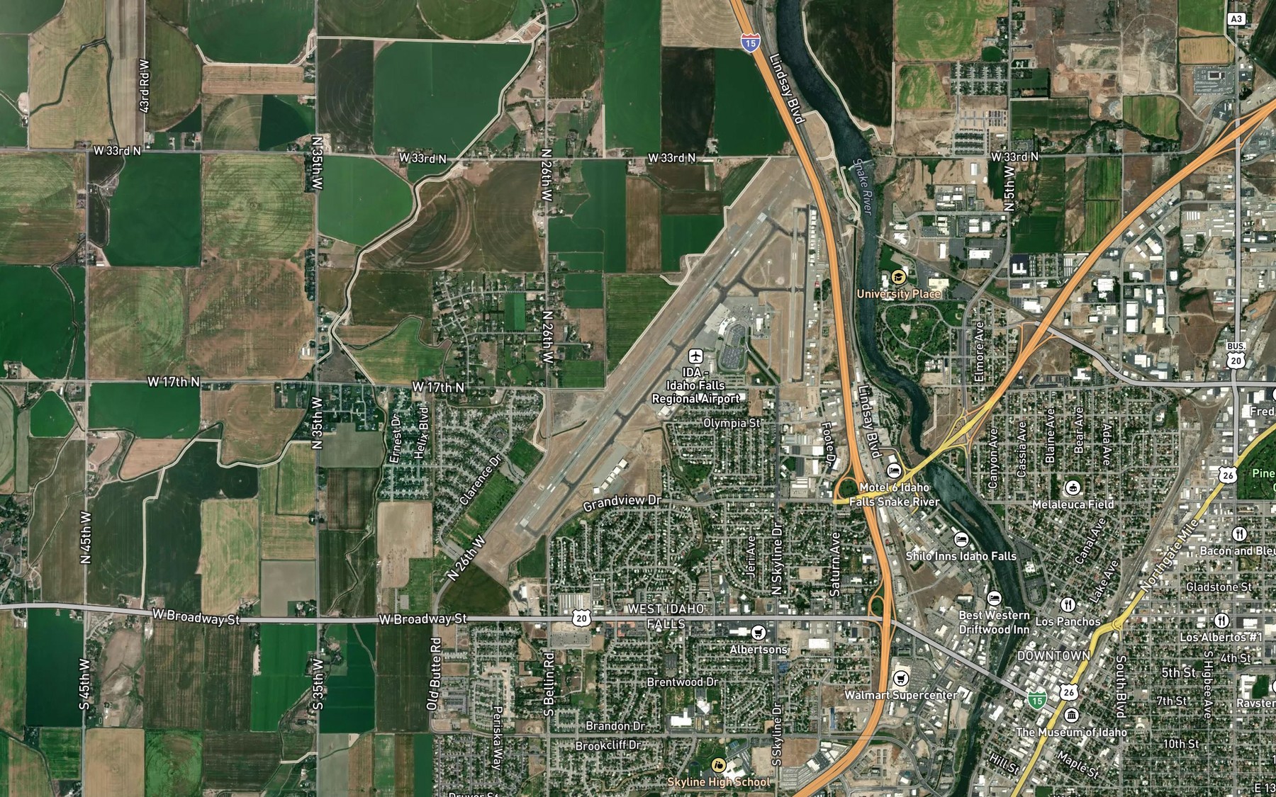Satellite map of the East Lateral
