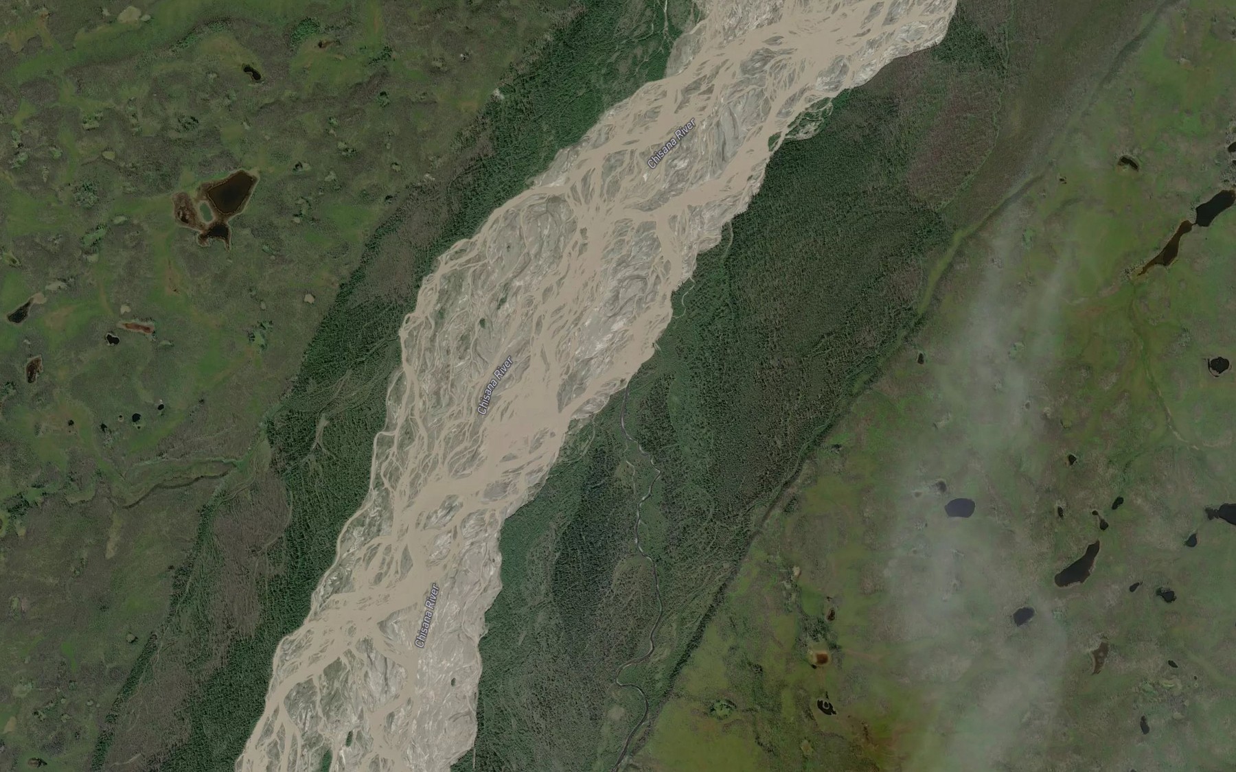 Satellite map of the Bruin Creek