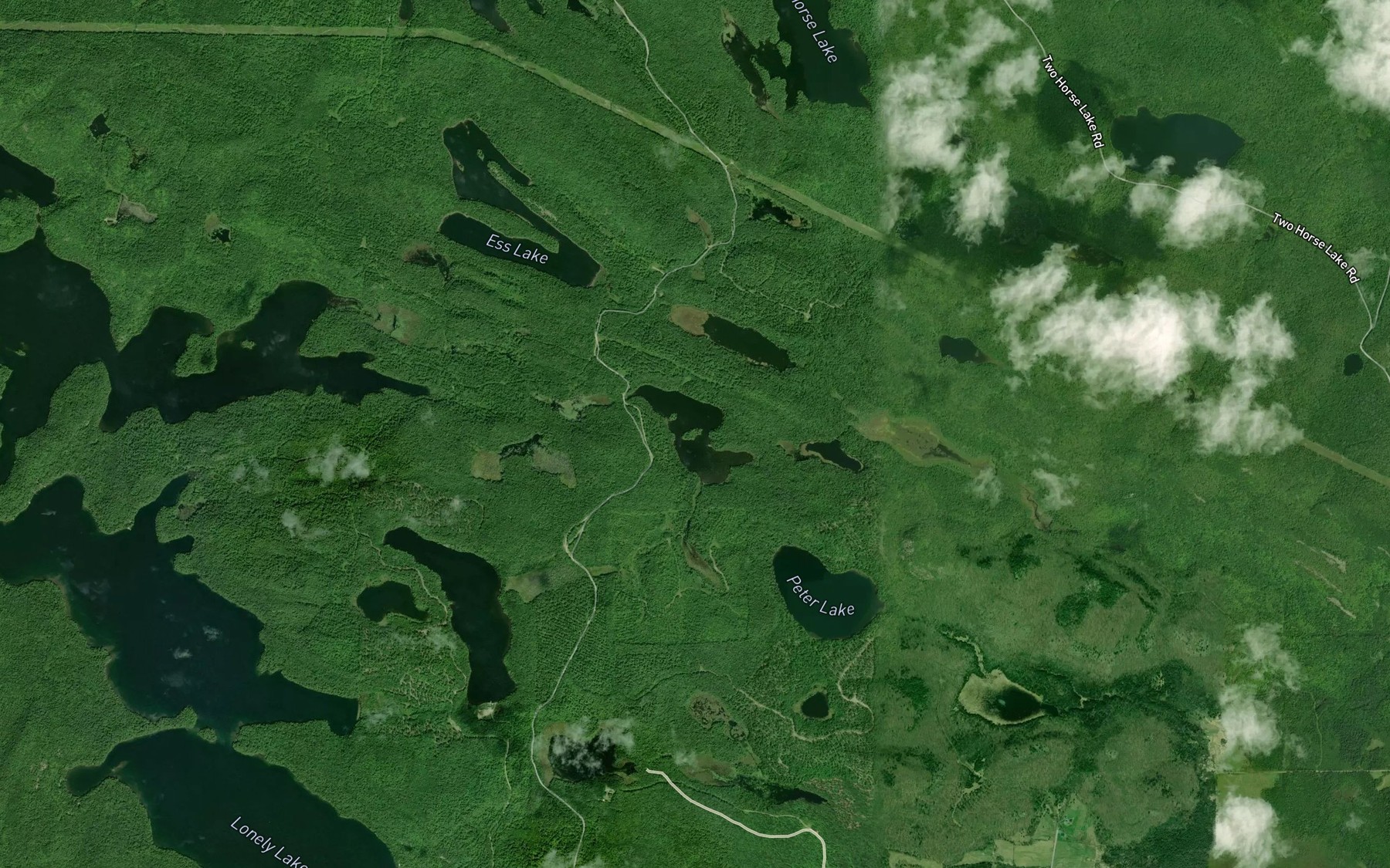 Satellite map of the Wilson Lake