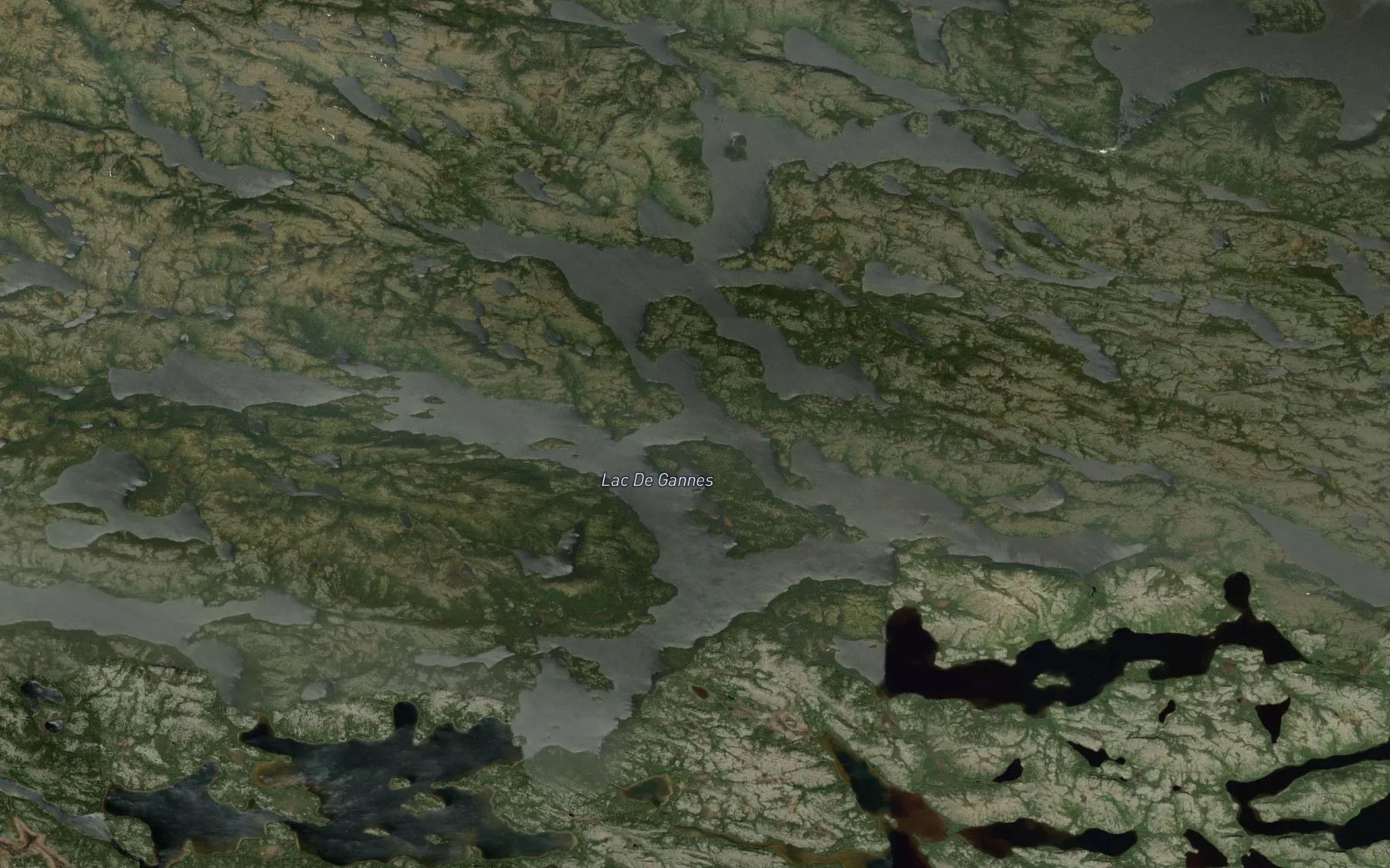 Satellite map of the Lac De Gannes