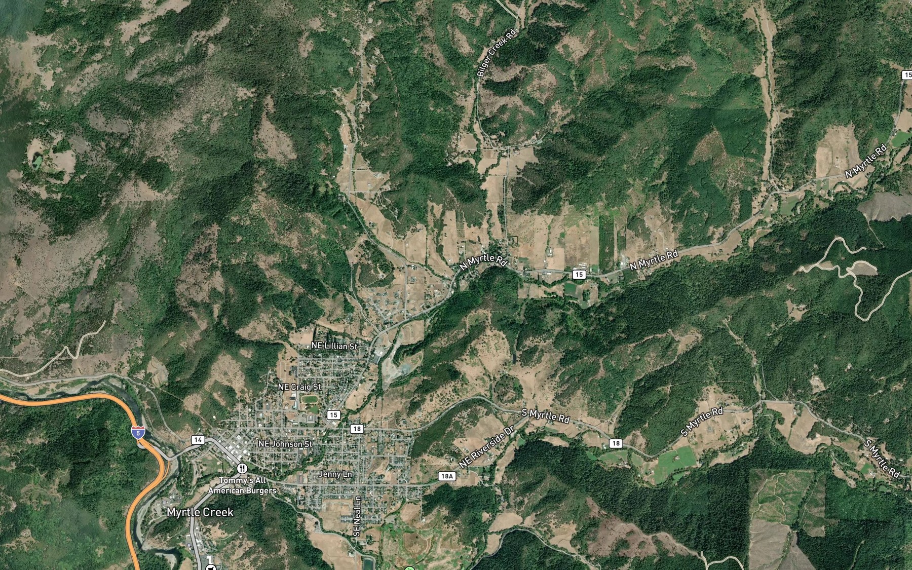 Satellite map of the Harrison Young Brook