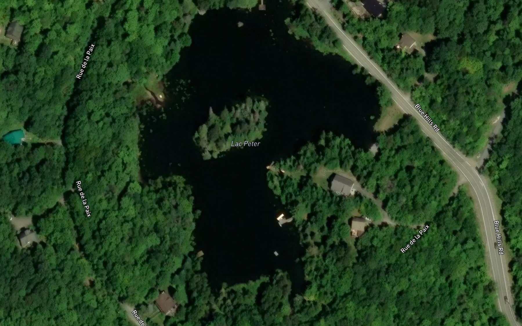 Satellite map of the Lac Peter
