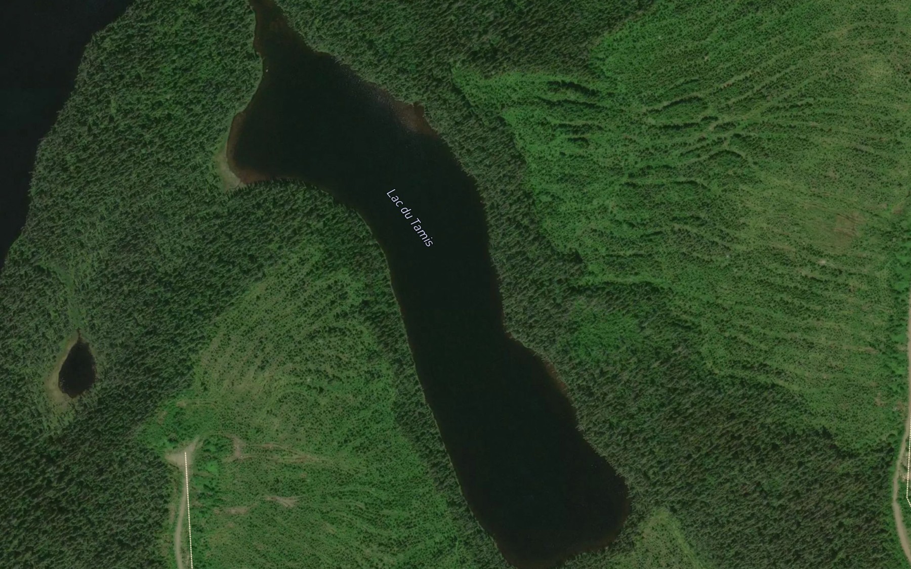 Satellite map of the Lac du Tamis