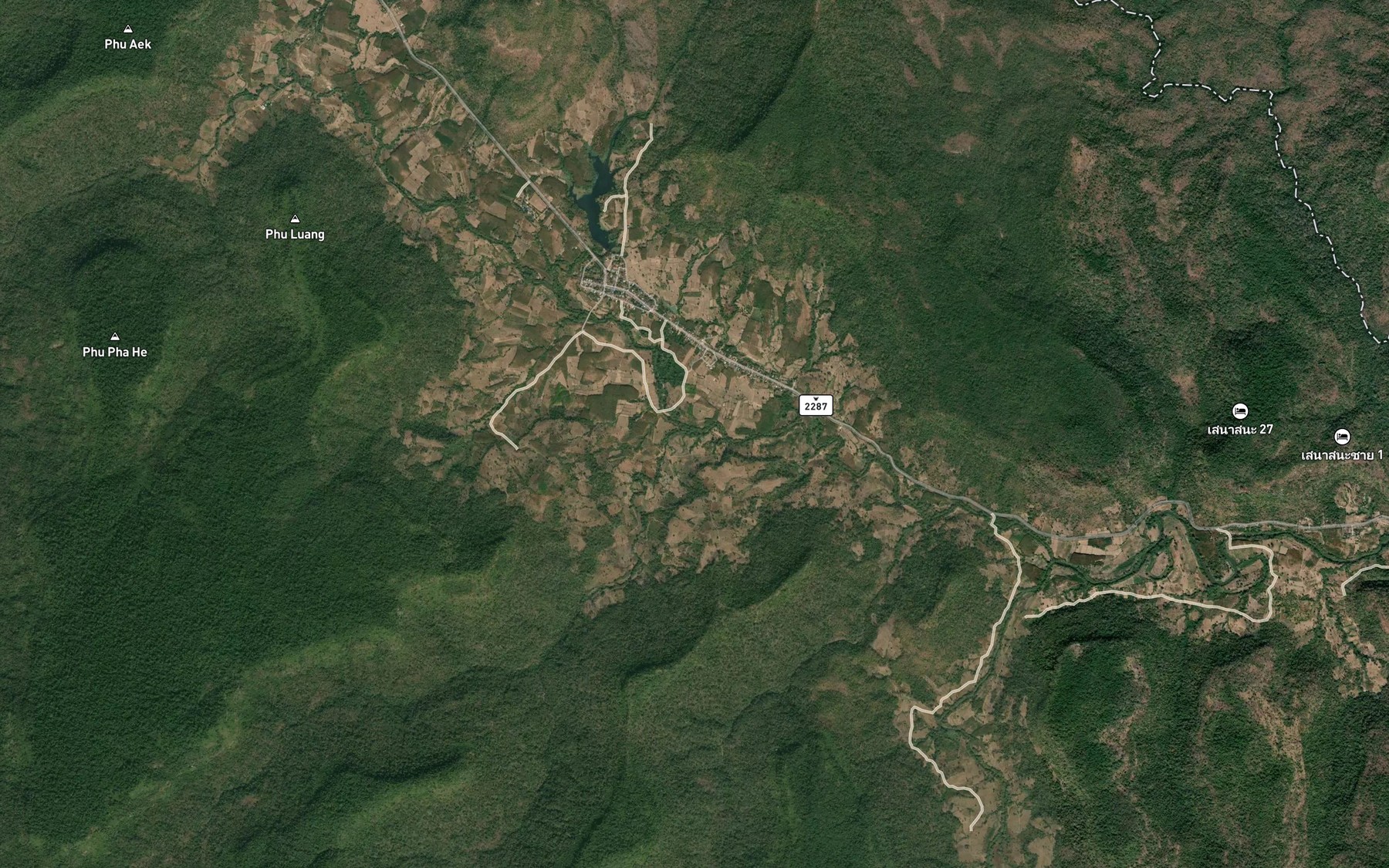 Satellite map of the Huai Phueak