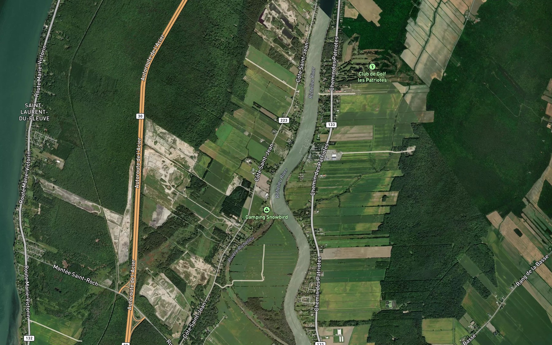 Satellite map of the Ruisseau Lahaise