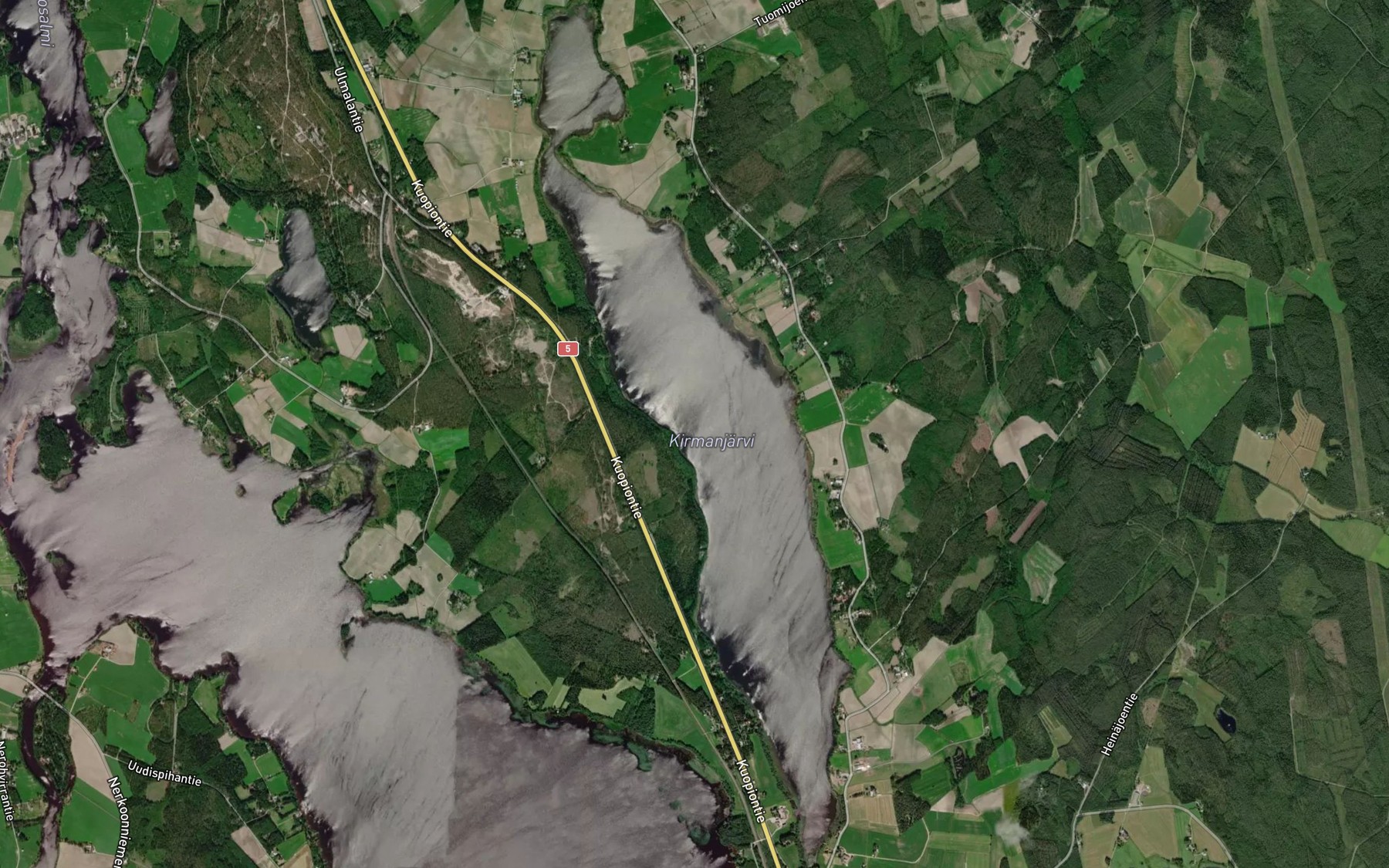 Satellite map of the Kirmajarvi