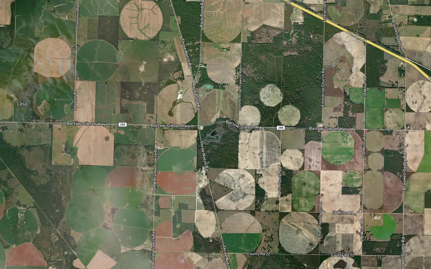 Satellite map of the Rock Pond