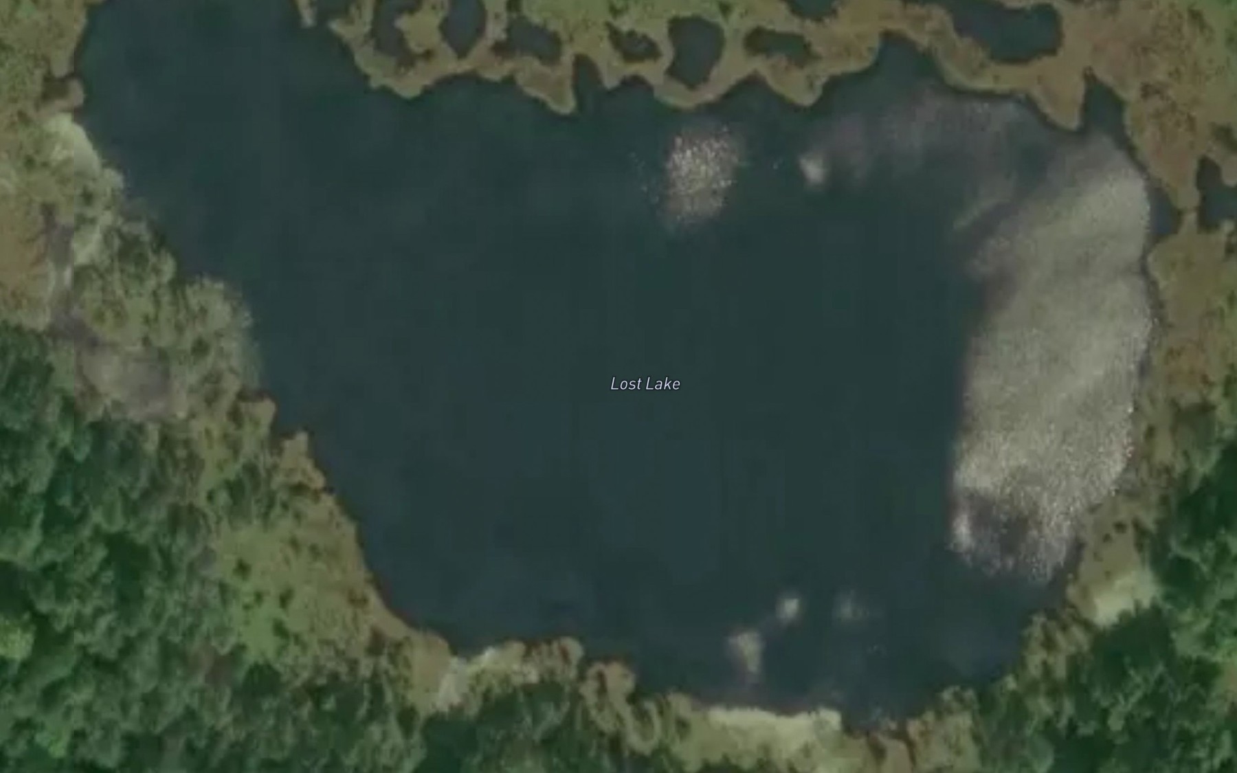 Satellite map of the Lost Lake