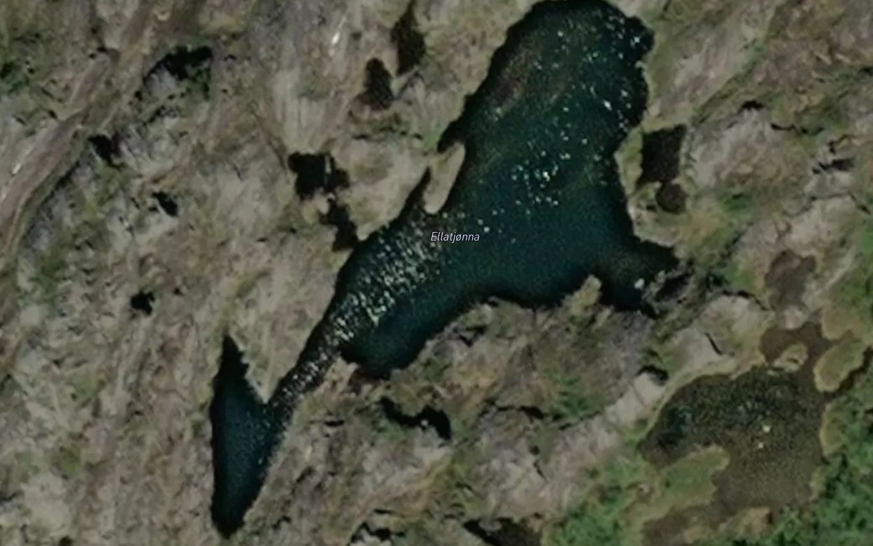 Satellite map of the Ellatjonna