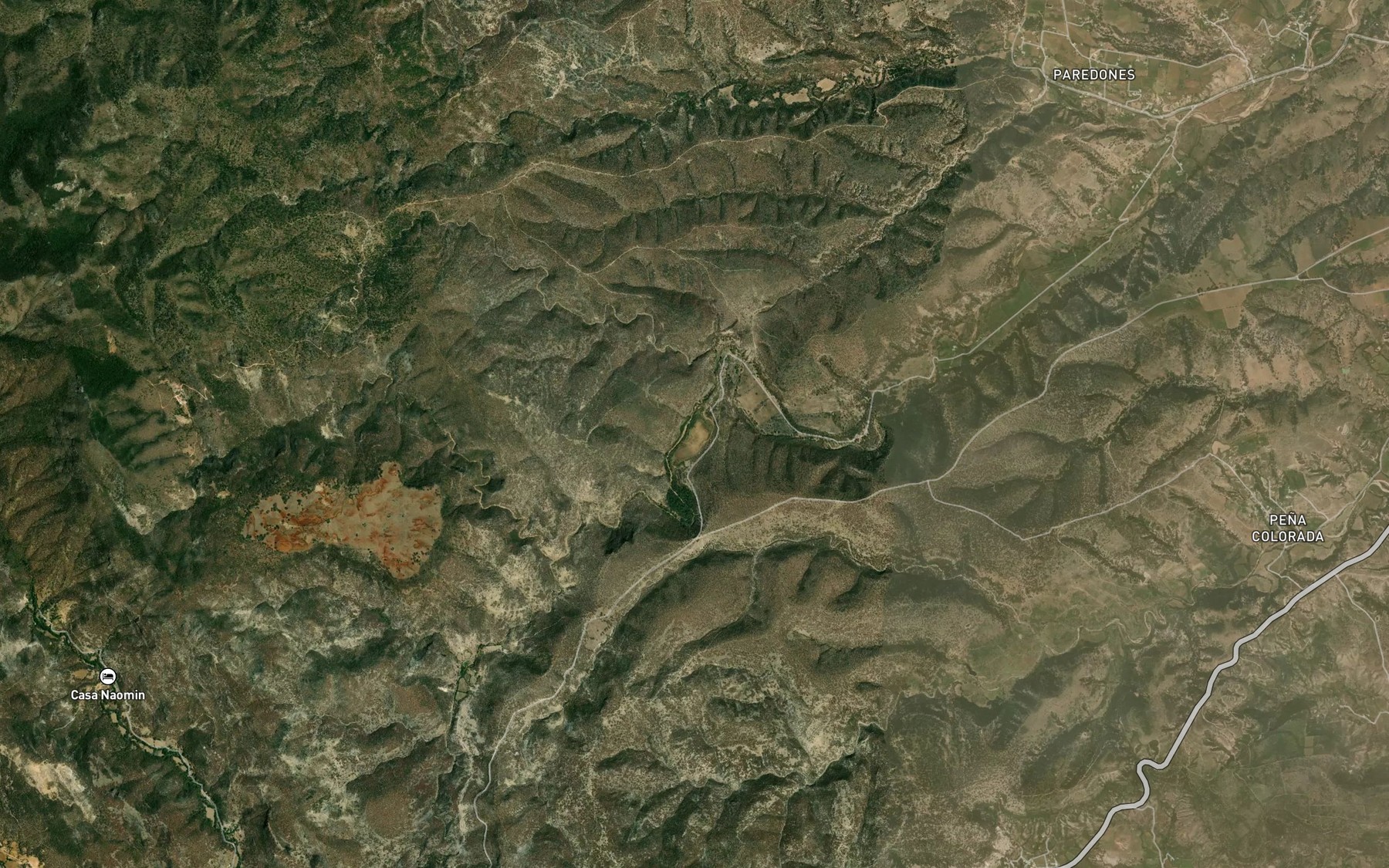 Satellite map of the La Zanja