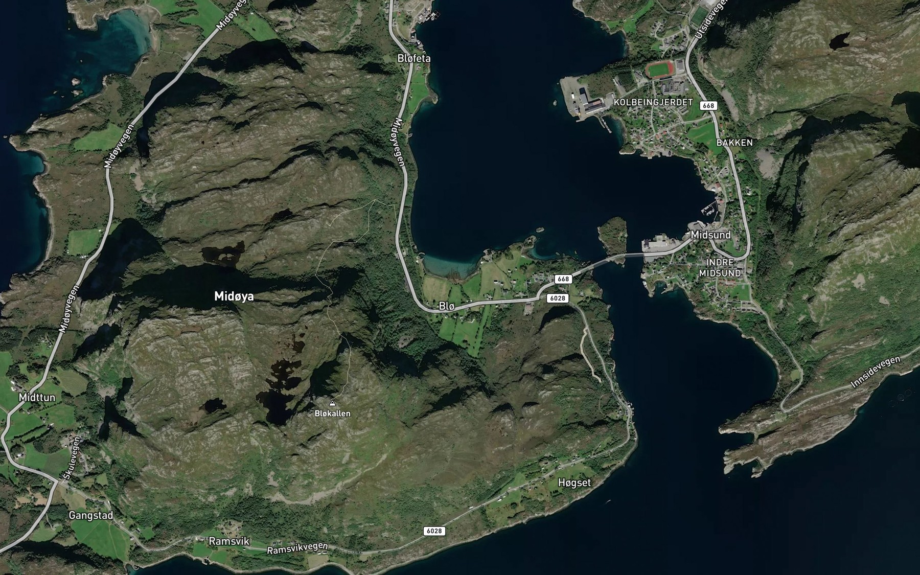 Satellite map of the Junkerelva