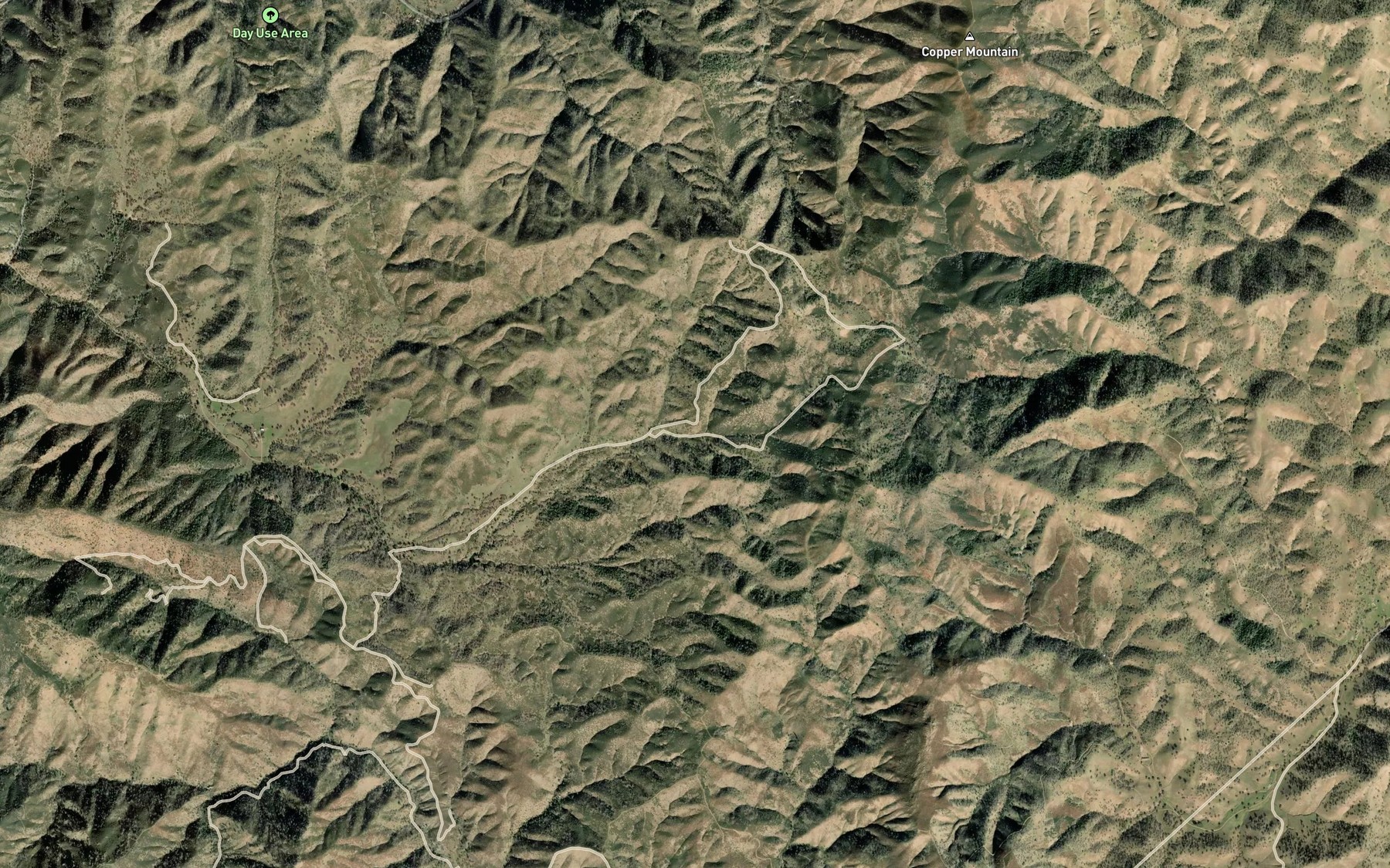 Satellite map of the Fellows Spring