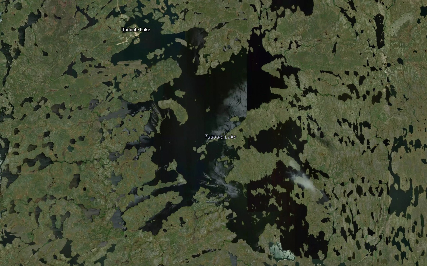 Satellite map of the Tadoule Lake