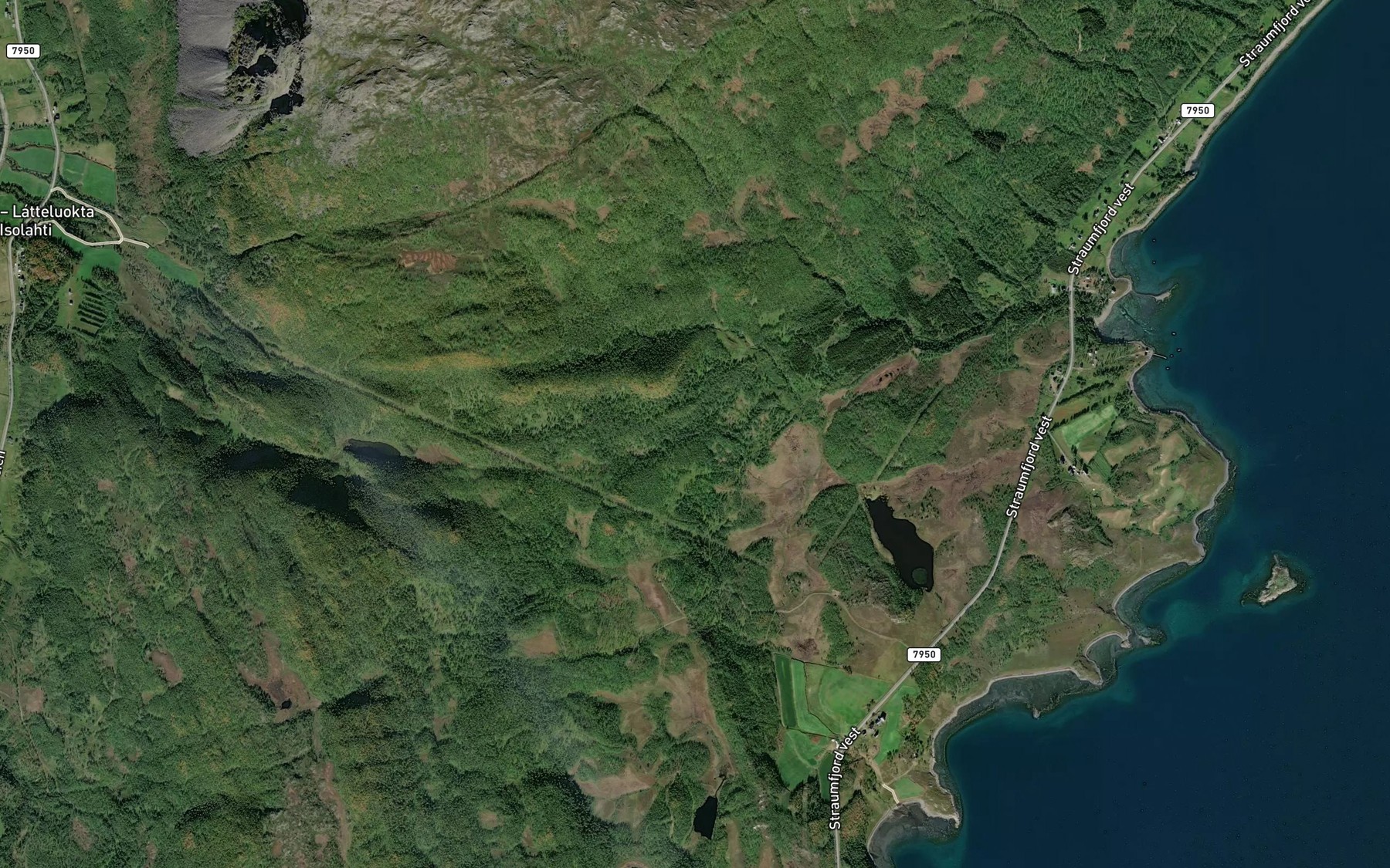 Satellite map of the Stor-Cohkkelva