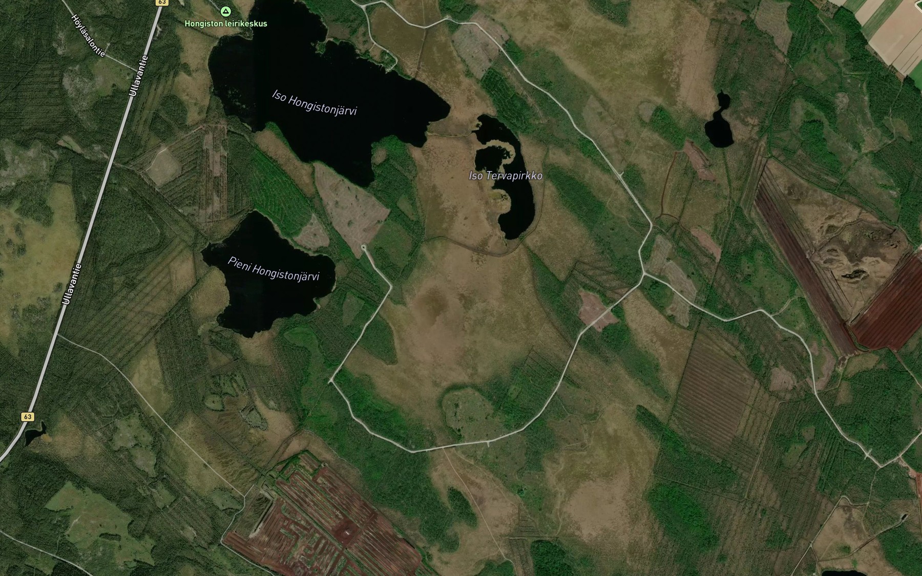 Satellite map of the Hongistonjarvi