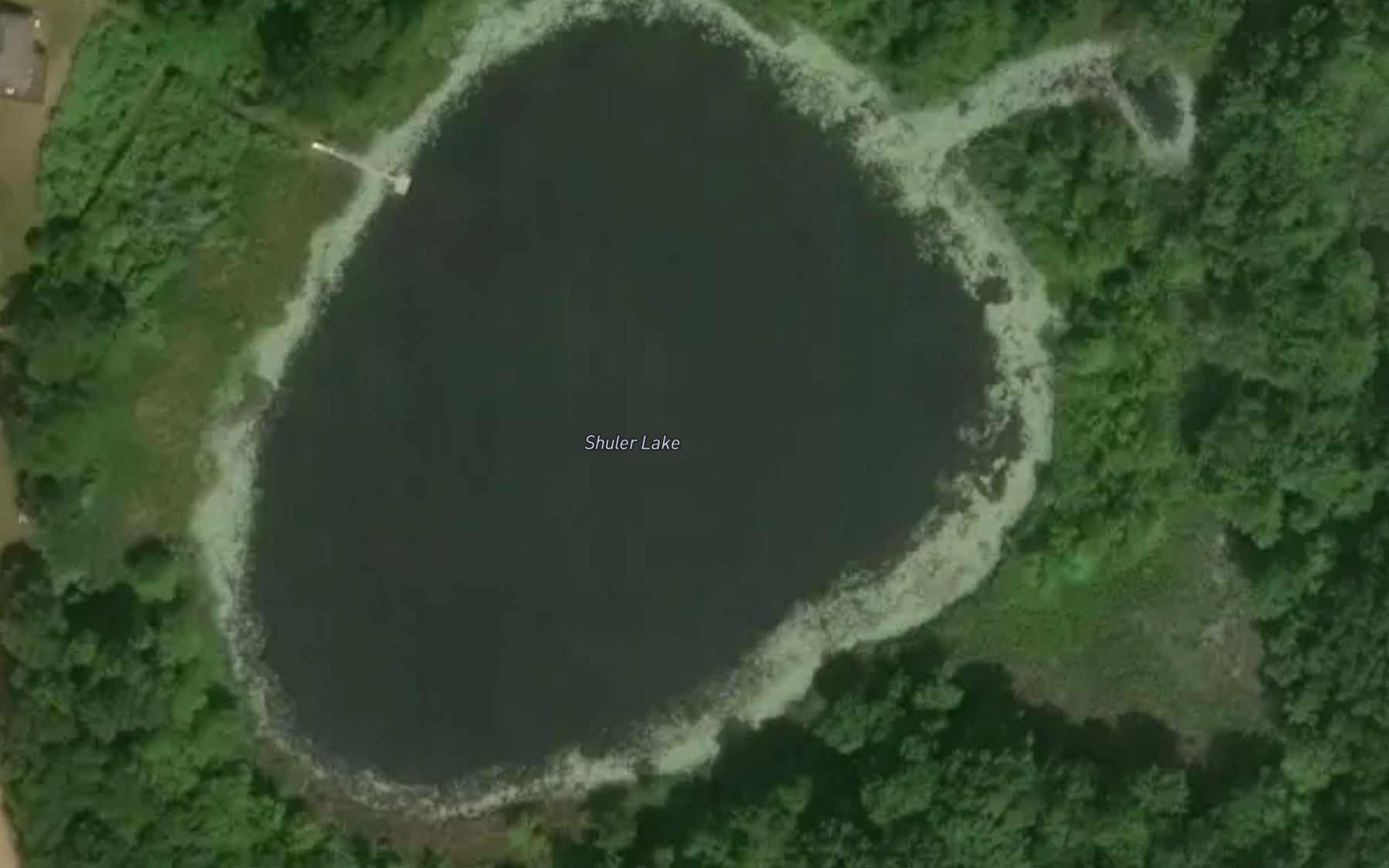 Satellite map of the Shuler Lake