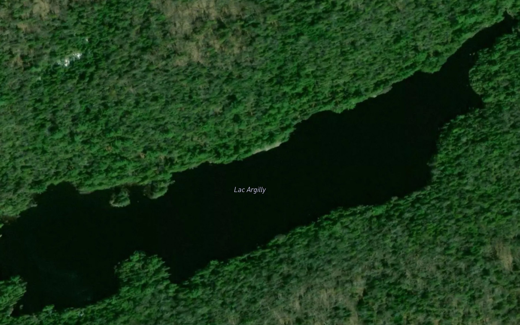 Satellite map of the Lac Argilly