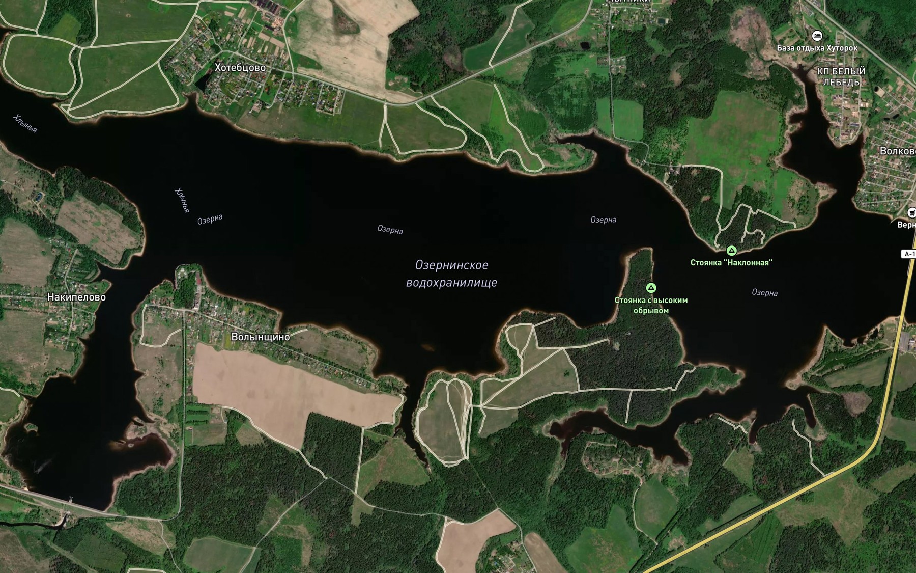 Satellite map of the Ozerninskoye Vodokhranilishche