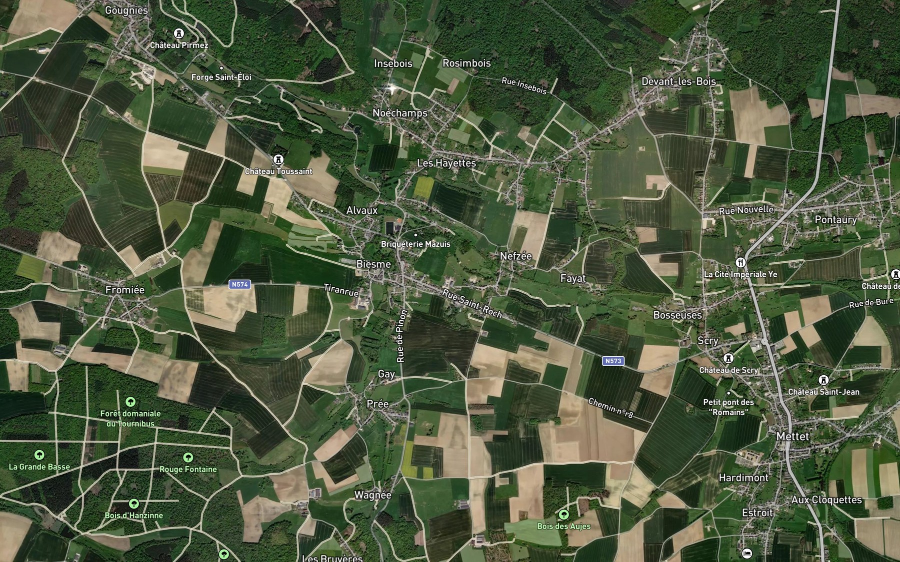 Satellite map of the Ruisseau de Nefsee