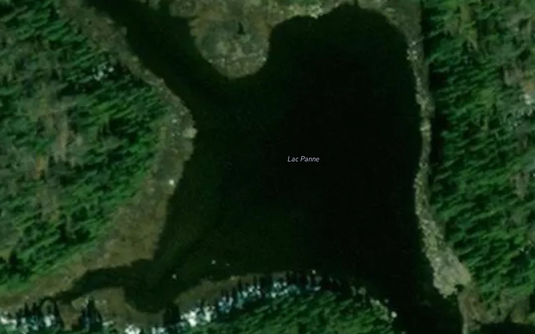 Satellite map of the Lac Panne