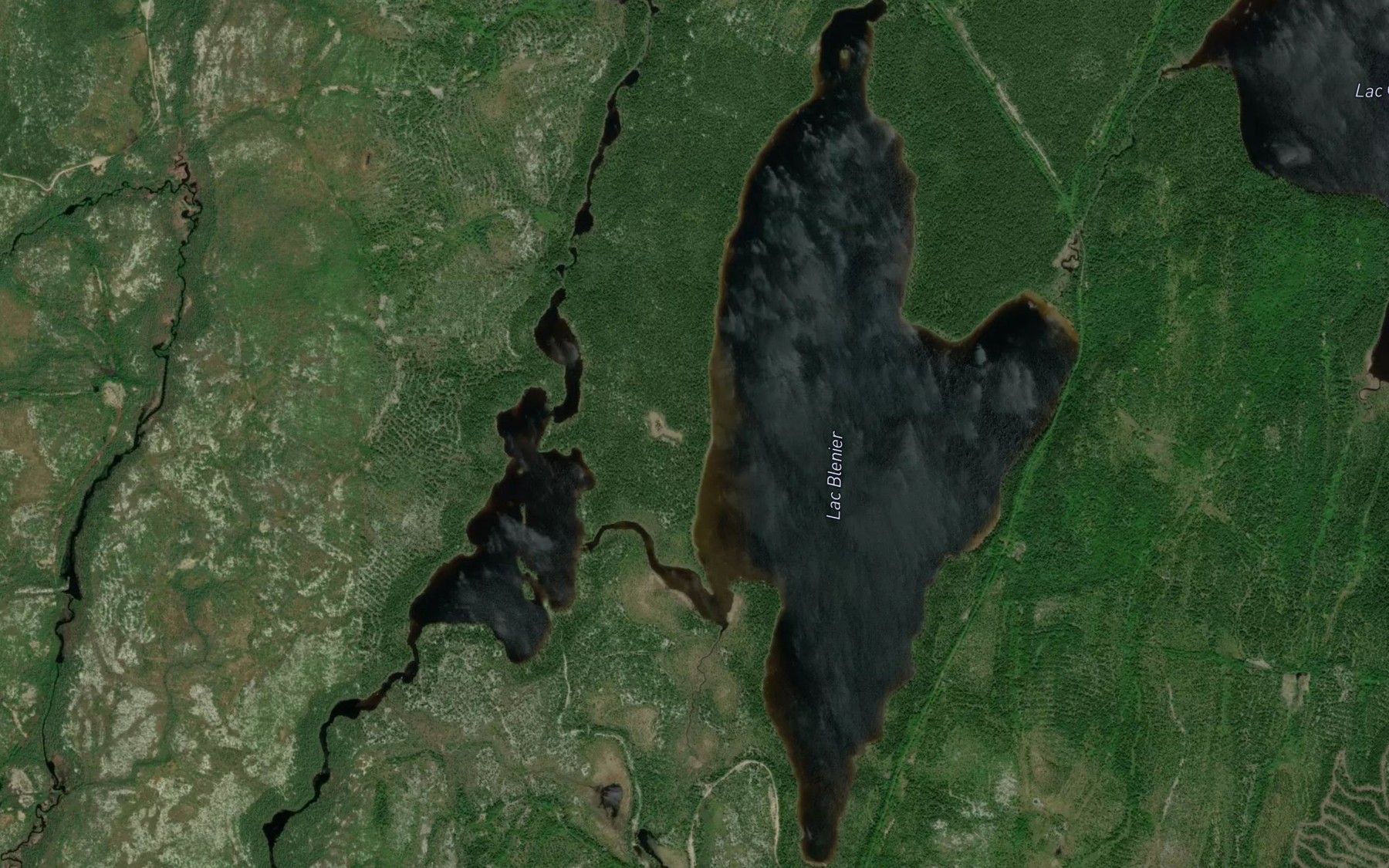 Satellite map of the Lac Blenier