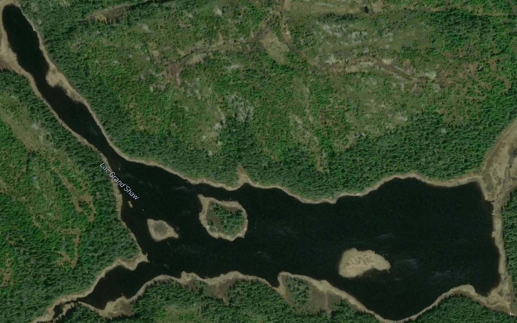 Satellite map of the Lac Grand'Shaw
