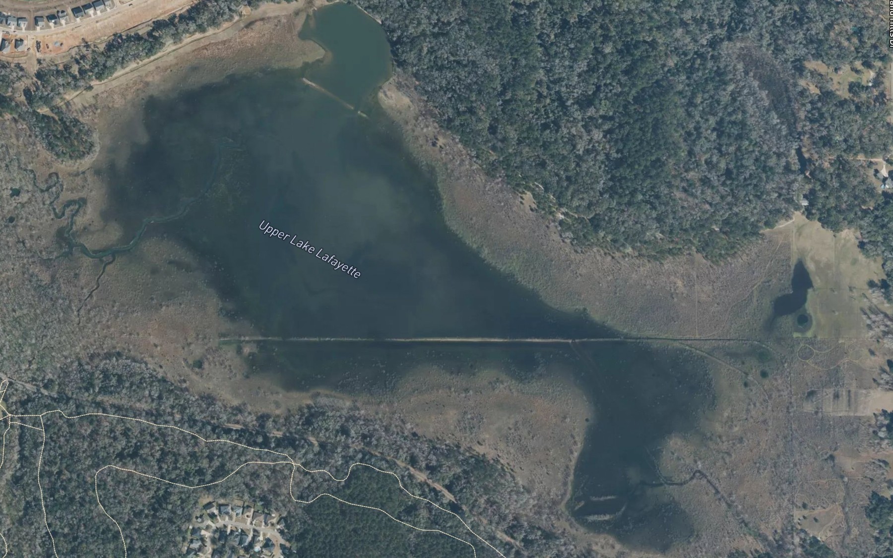 Satellite map of the Upper Lake Lafayette